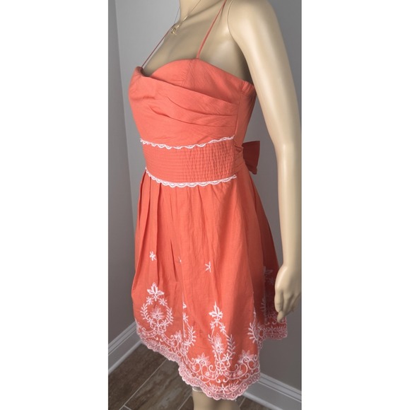 Xtraordinary Dress Sz 11 Coral Flare Tulle Adjustable Straps Padded - Picture 13 of 16